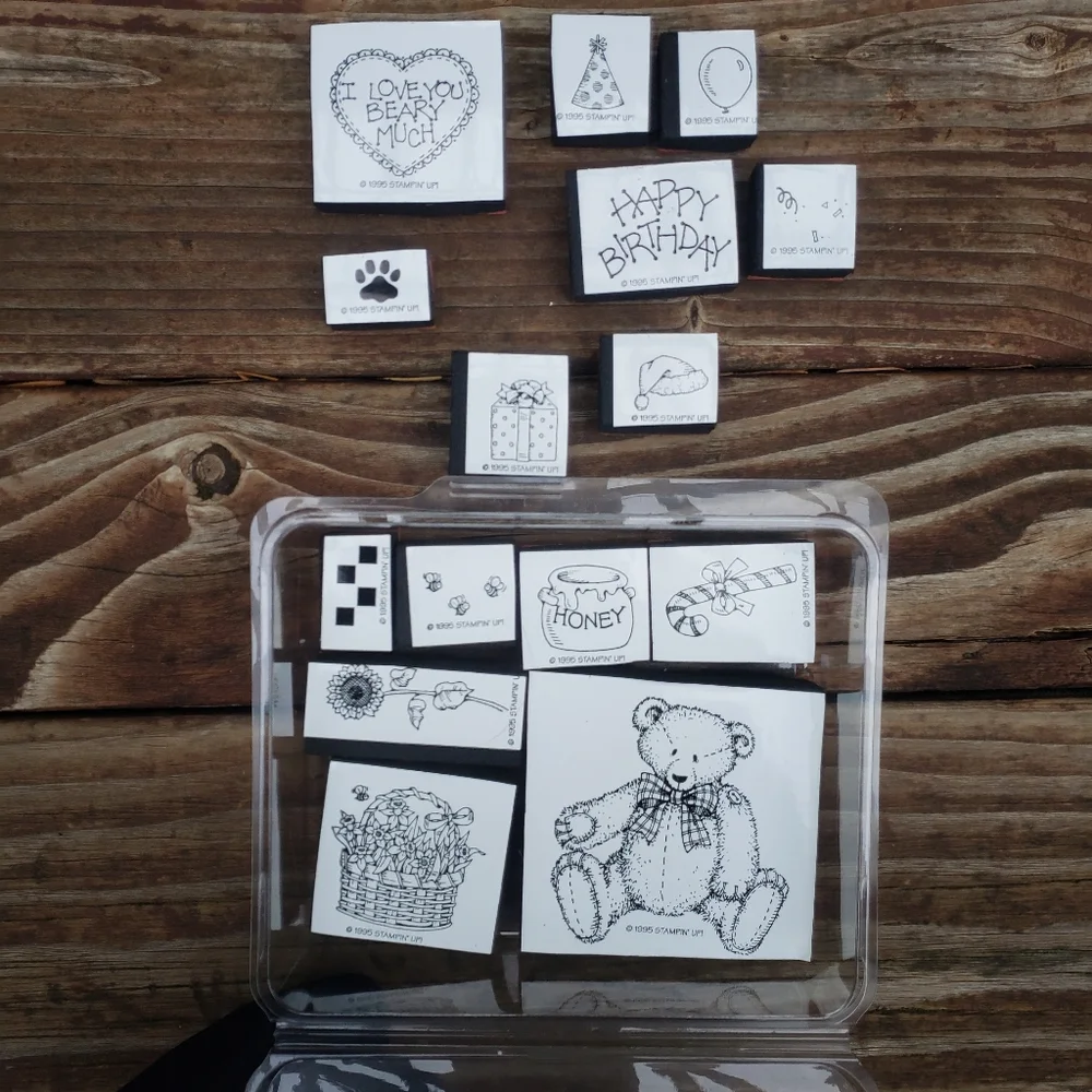 1995 Stampin Up! Rubber/Foam Stamps- Special Occasion Collection (15 IN TOTAL)
